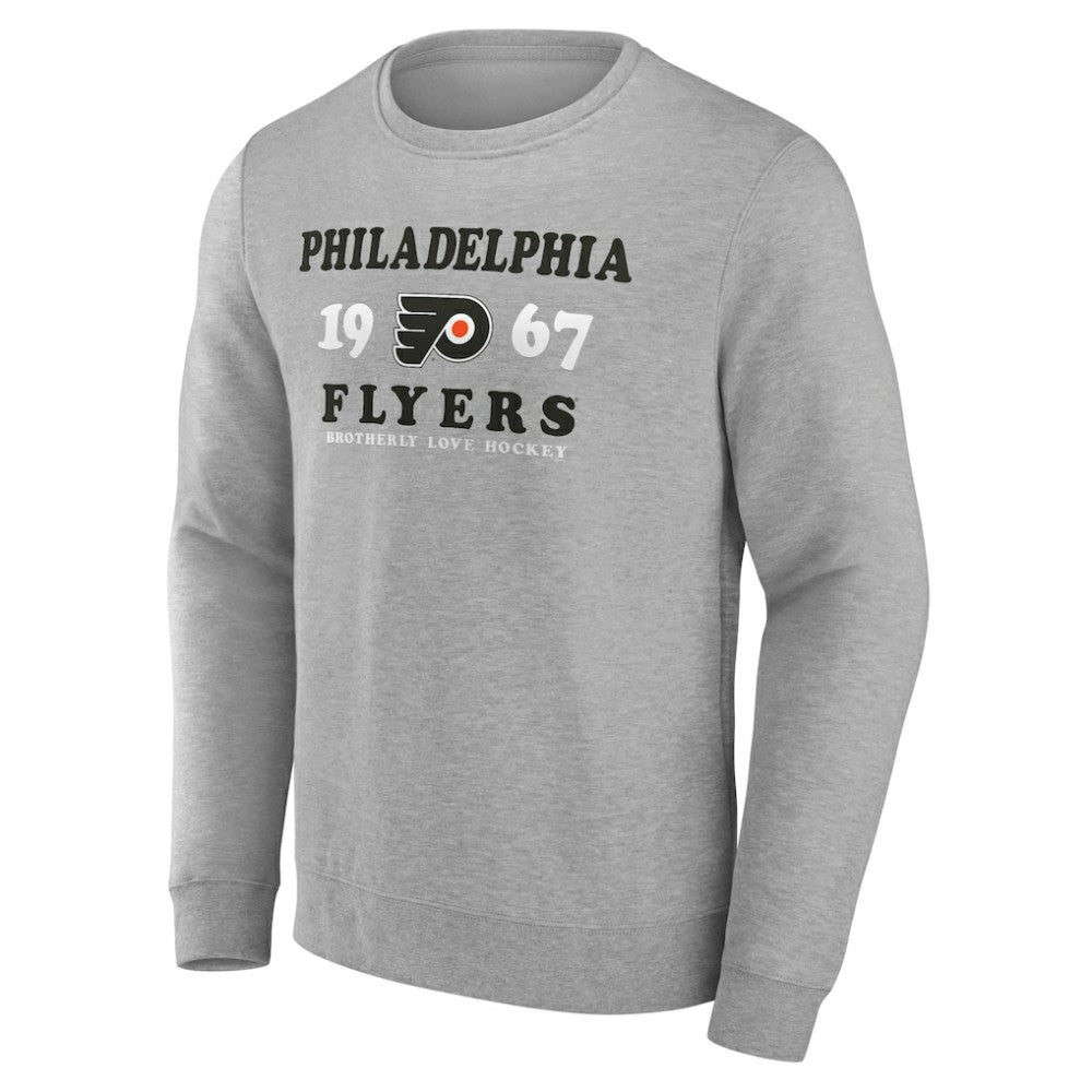 Philadelphia Flyers Fanatics Fierce Competitor Pullover Sweatshirt - Heather Charcoal Sweatshirts