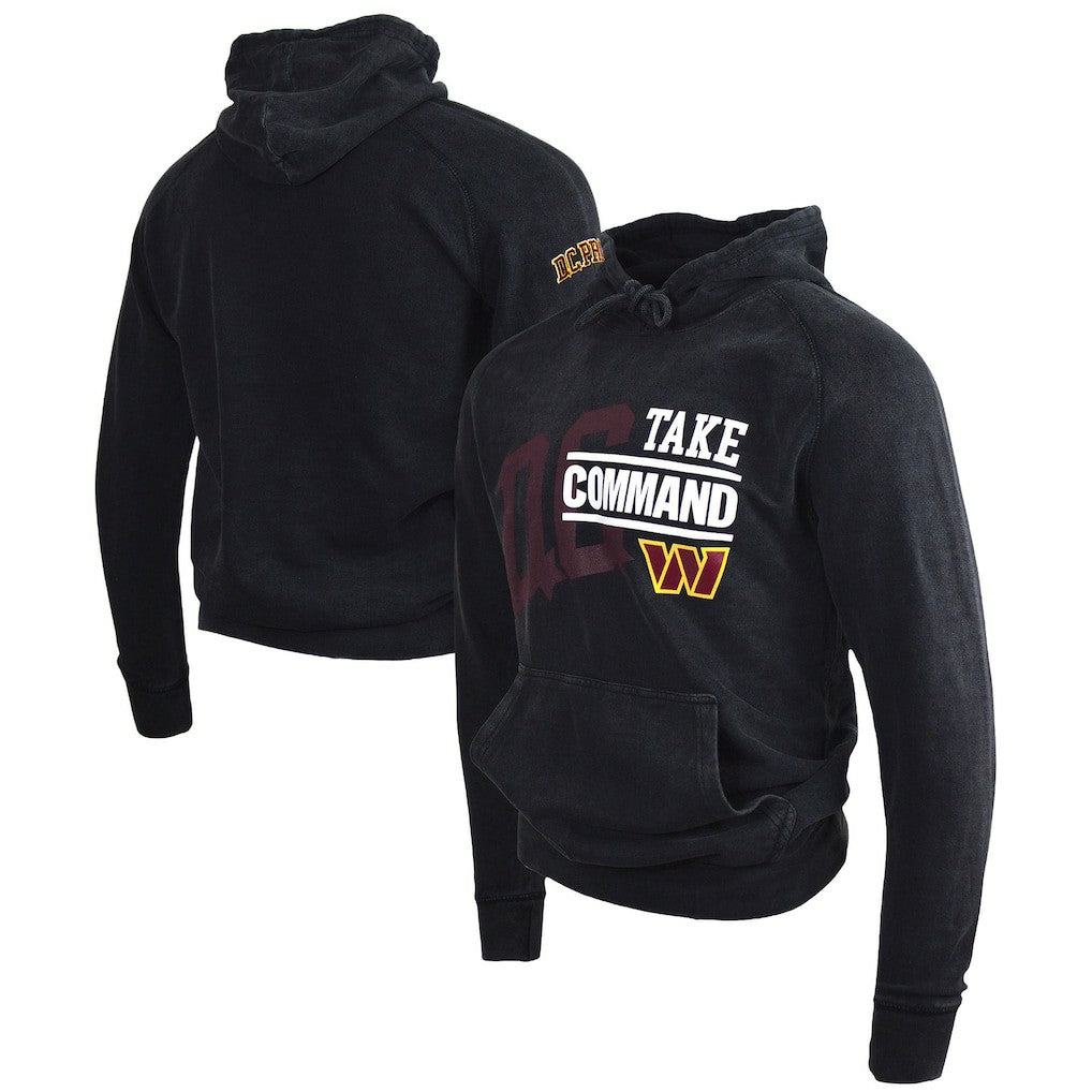 Take Command Washington Commanders DC PROPER Unisex Mineral Wash Vintage Pullover Hoodie - Black sale