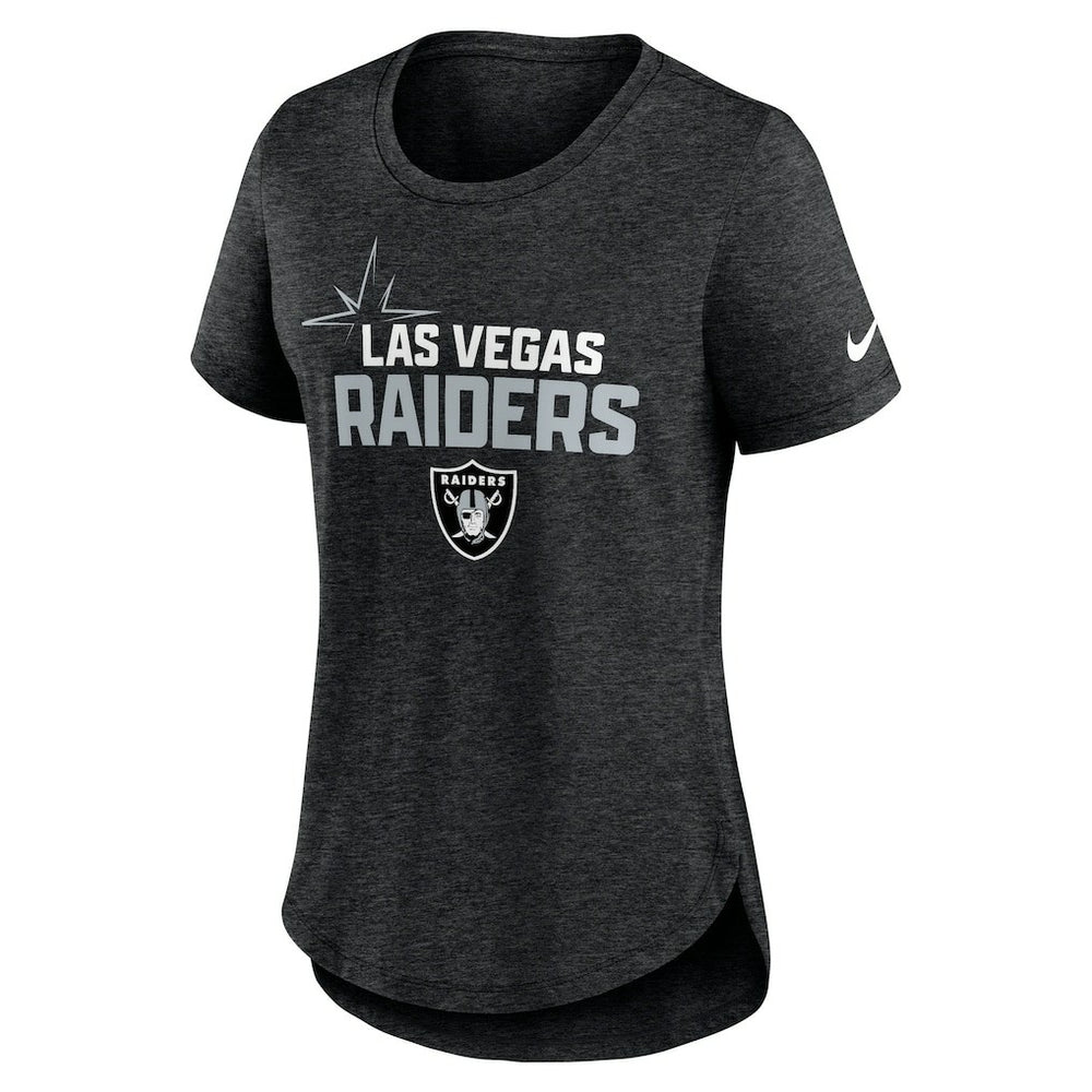 Las Vegas Raiders Women's Local Fashion Tri-Blend T-Shirt - Heather Black outlet
