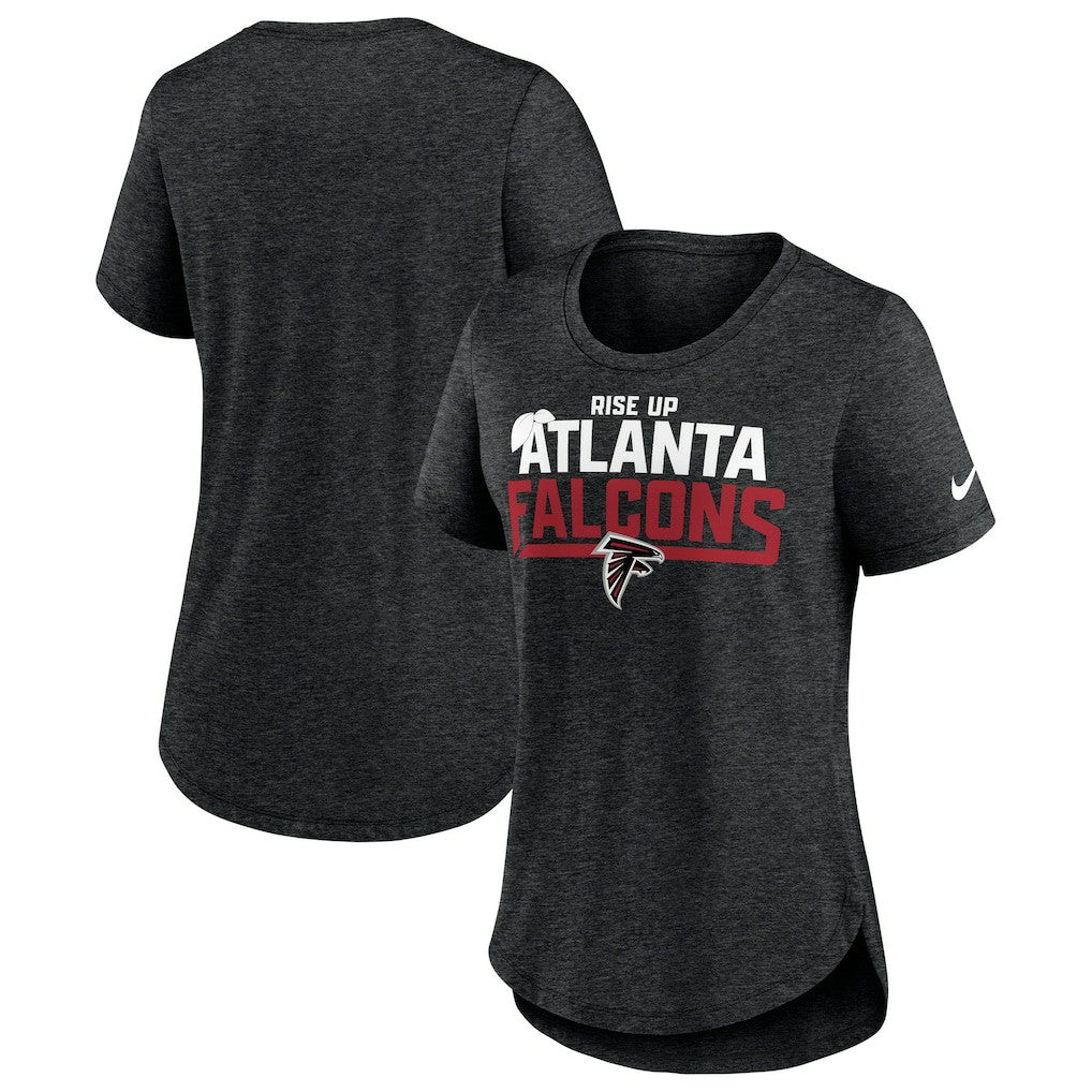 Atlanta Falcons Women's Local Fashion Tri-Blend T-Shirt - Heather Black cheap