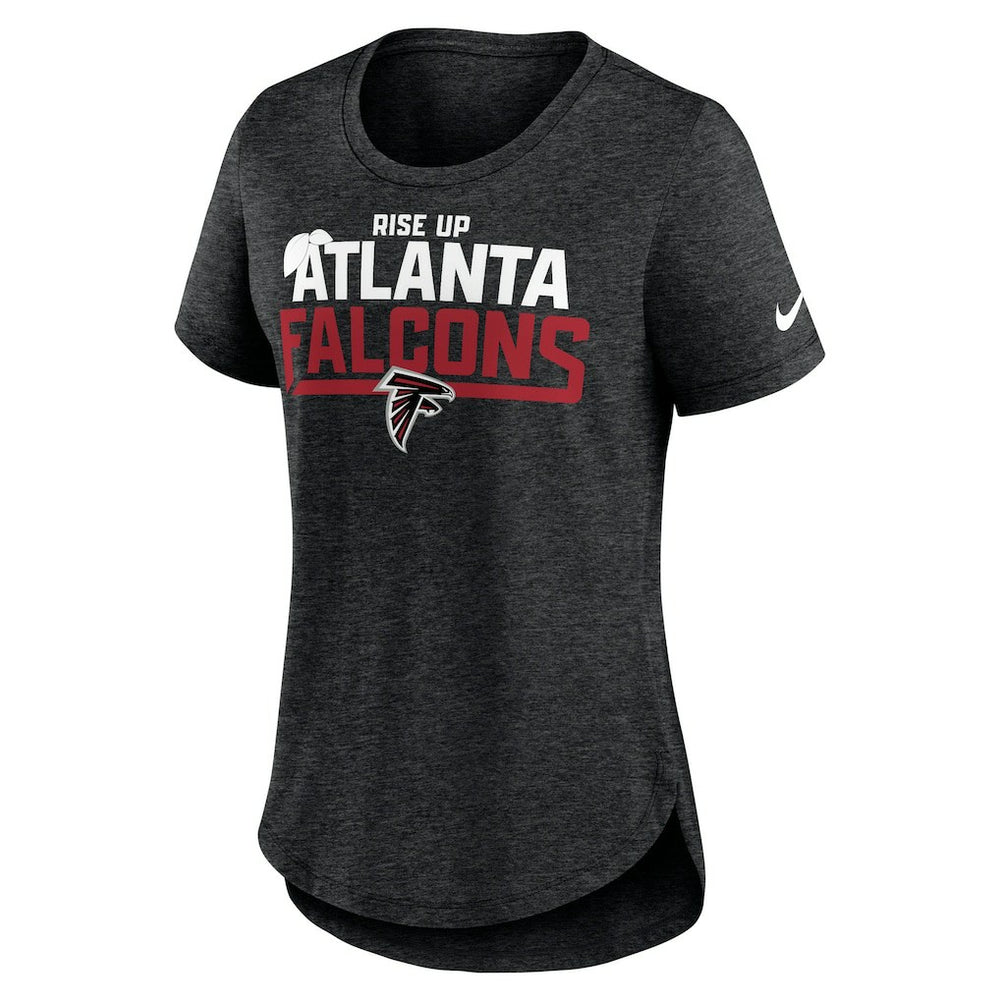 Atlanta Falcons Women's Local Fashion Tri-Blend T-Shirt - Heather Black cheap