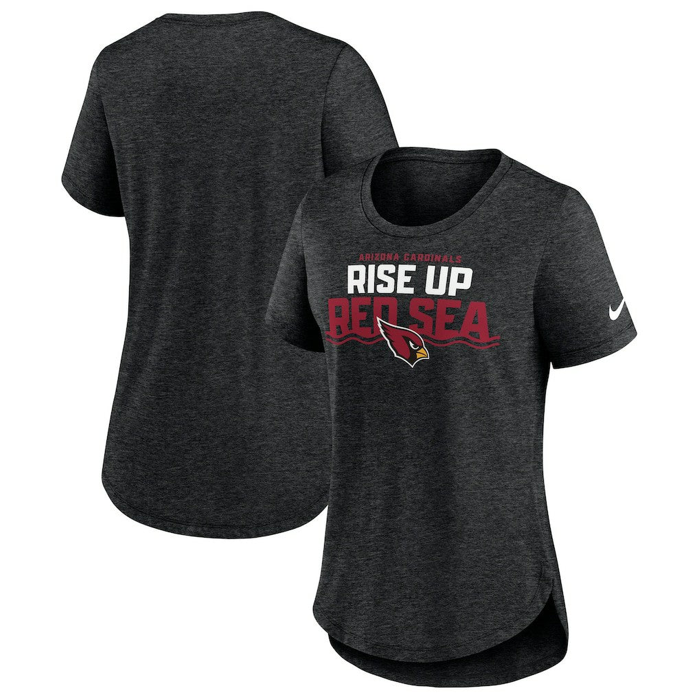 Arizona Cardinals Women's Local Fashion Tri-Blend T-Shirt - Heather Black on sale