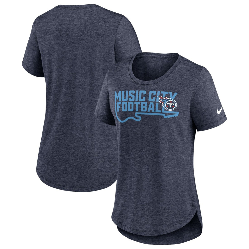 Tennessee Titans Women's Local Fashion Tri-Blend T-Shirt - Heather Navy online