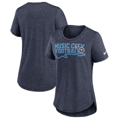 Tennessee Titans Women's Local Fashion Tri-Blend T-Shirt - Heather Navy online