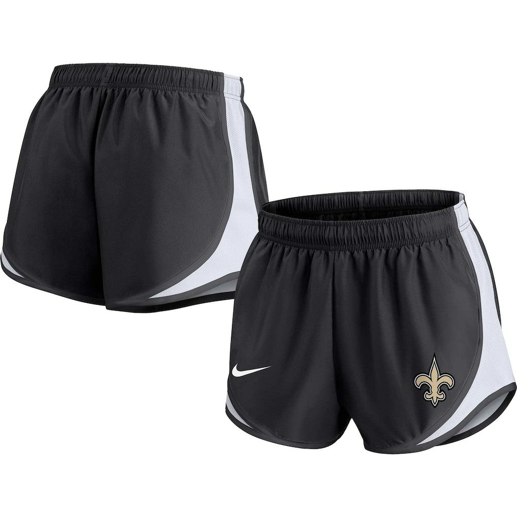 New Orleans Saints Women's Plus Size Tempo Shorts - Black on sale