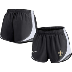 New Orleans Saints Women's Plus Size Tempo Shorts - Black on sale