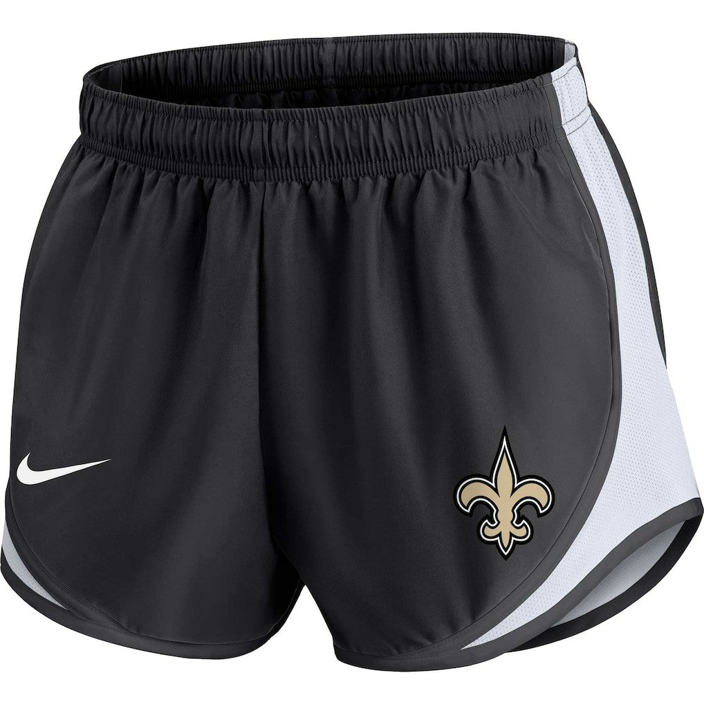 New Orleans Saints Women's Plus Size Tempo Shorts - Black on sale