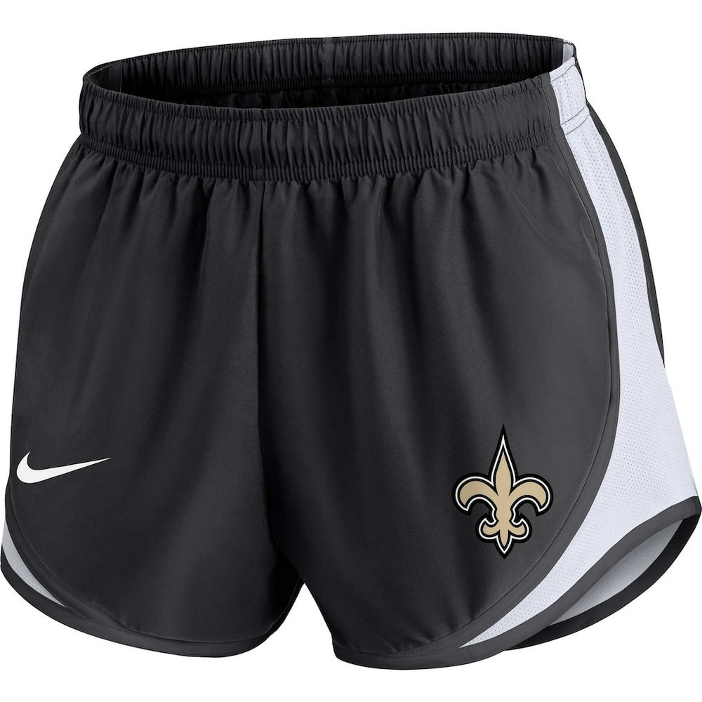 New Orleans Saints Women's Plus Size Tempo Shorts - Black on sale