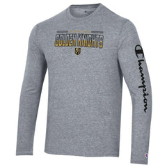Vegas Golden Knights Champion Tri-Blend Long Sleeve T-Shirt - Heather Gray T-shirts
