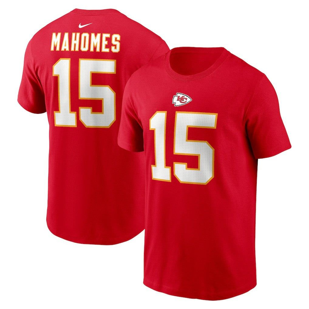 Patrick Mahomes Kansas City Chiefs Player Name & Number T-Shirt - Red on sale