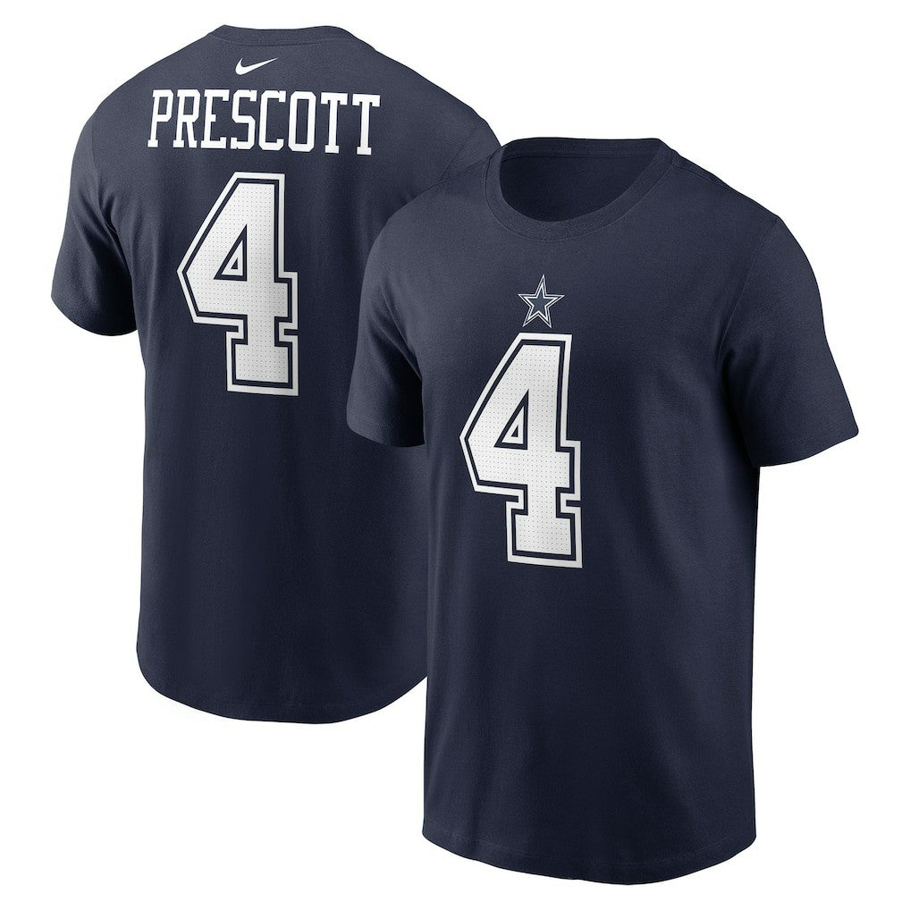 Dak Prescott Dallas Cowboys Player Name & Number T-Shirt - Navy online