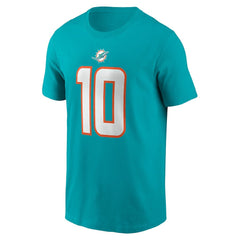 Tyreek Hill Miami Dolphins Player Name & Number T-Shirt - Aqua on sale
