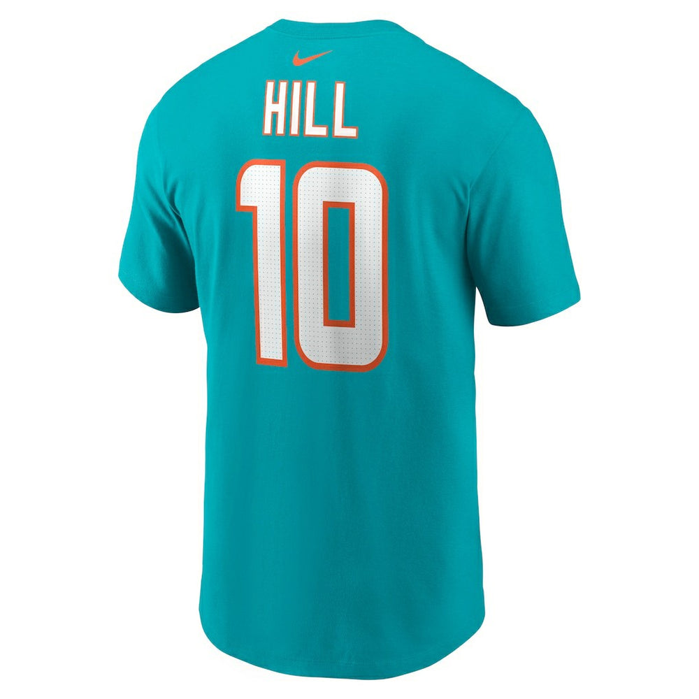 Tyreek Hill Miami Dolphins Player Name & Number T-Shirt - Aqua on sale
