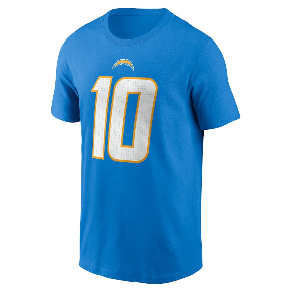 Justin Herbert Los Angeles Chargers Player Name & Number T-Shirt - Powder Blue discount