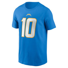 Justin Herbert Los Angeles Chargers Player Name & Number T-Shirt - Powder Blue discount