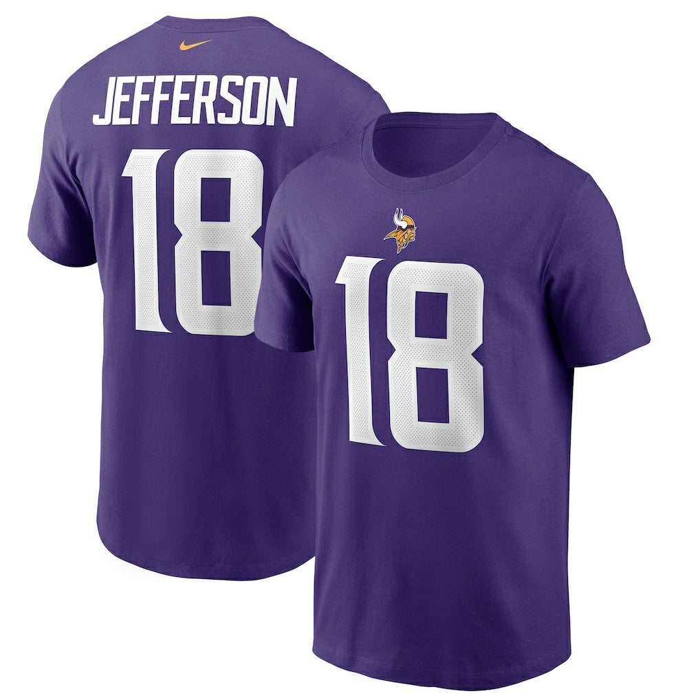 Justin Jefferson Minnesota Vikings Player Name & Number T-Shirt - Purple online