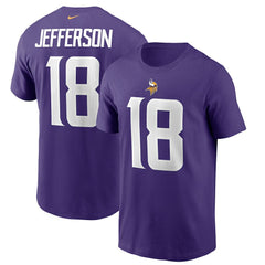 Justin Jefferson Minnesota Vikings Player Name & Number T-Shirt - Purple online