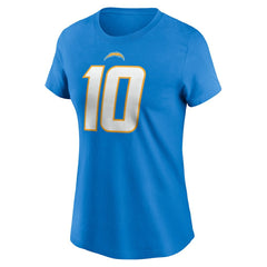 Justin Herbert Los Angeles Chargers Women's Player Name & Number T-Shirt - Powder Blue discount