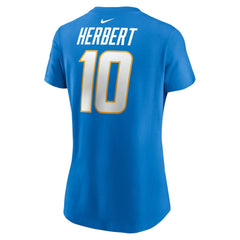 Justin Herbert Los Angeles Chargers Women's Player Name & Number T-Shirt - Powder Blue discount