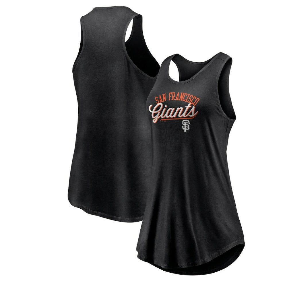 San Francisco Giants Women's Simplicity Swing Racerback Scoop Neck Tank Top Black