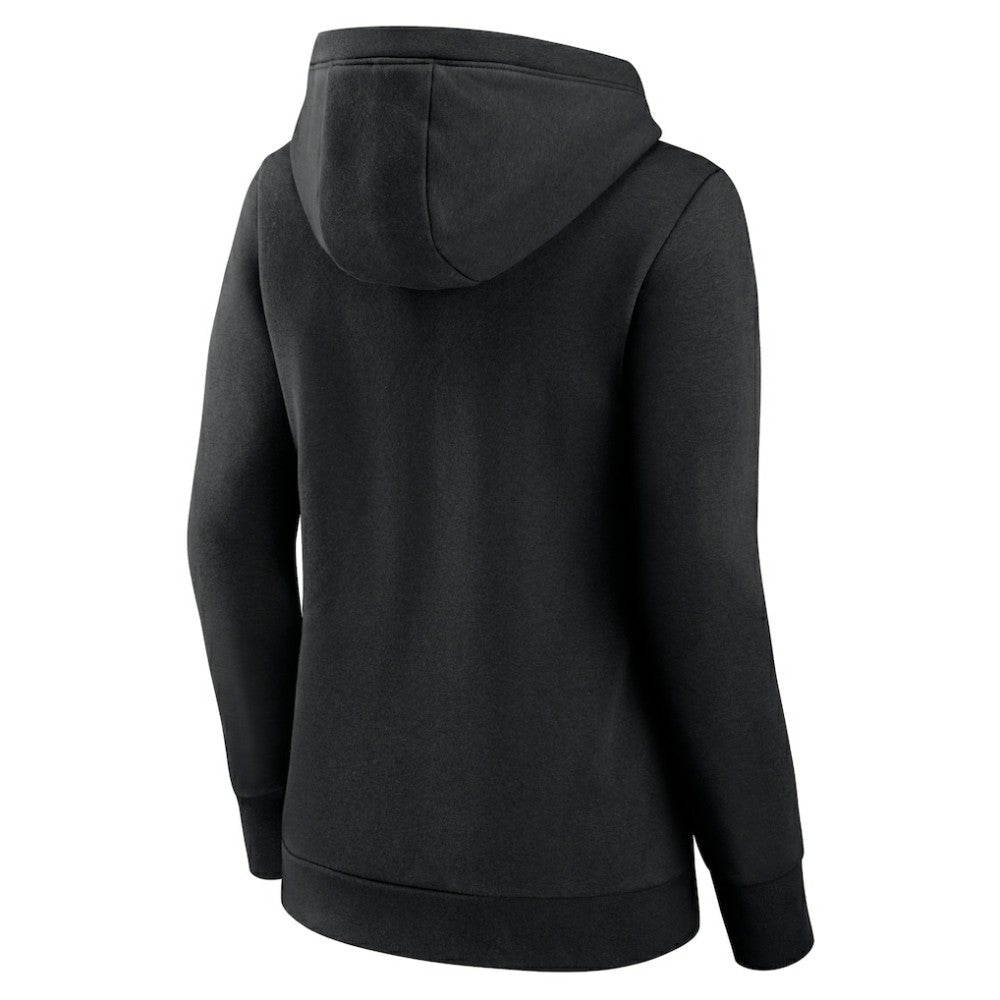 Chicago White Sox Women's Simplicity Crossover V-Neck Pullover Hoodie Black