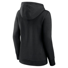 Chicago White Sox Women's Simplicity Crossover V-Neck Pullover Hoodie Black