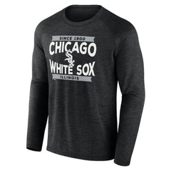 Chicago White Sox Heroic Play Raglan Long Sleeve T-Shirt Black