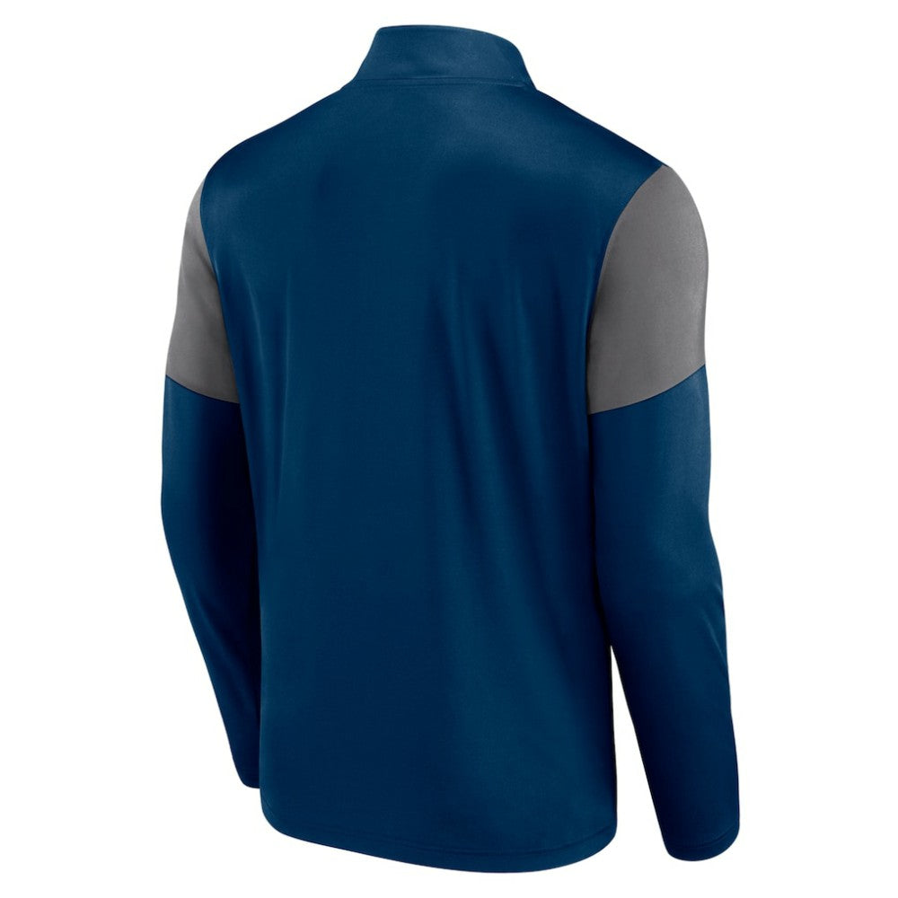 Seattle Kraken Fanatics Logo Quarter-Zip Top - Deep Sea Blue Tops