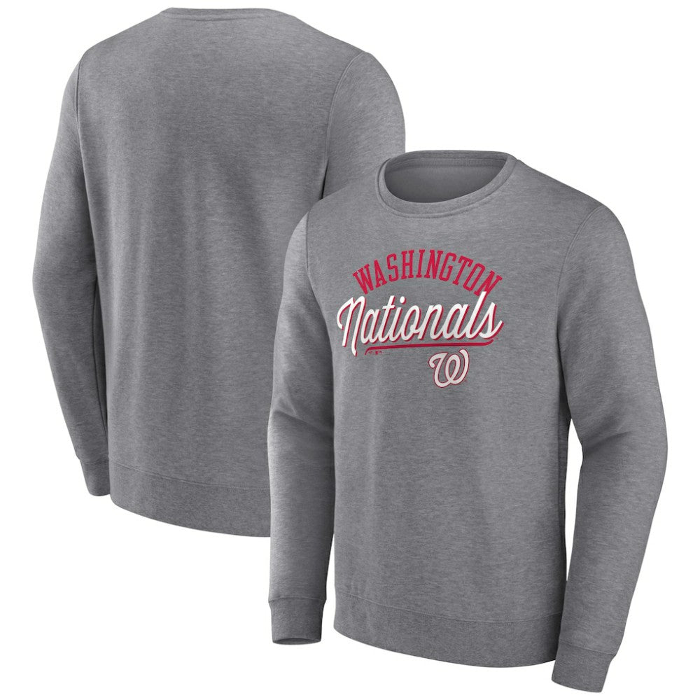 Washington Nationals Simplicity Pullover Sweatshirt Heather Gray