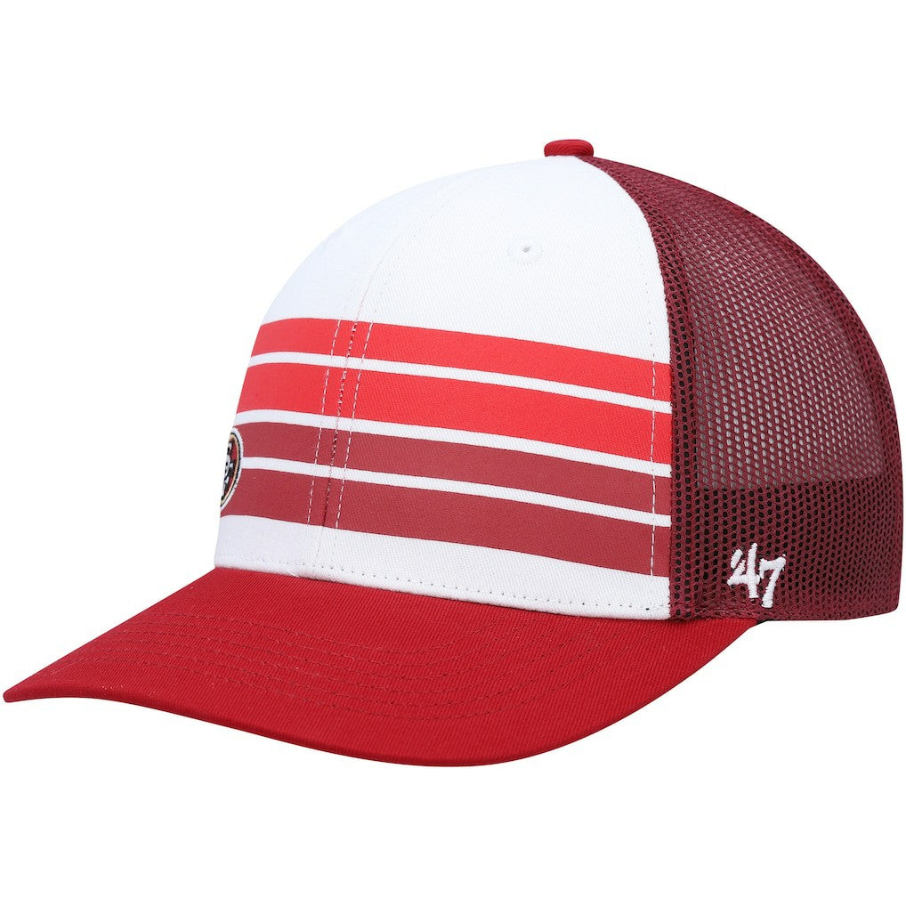 San Francisco 49ers '47 Youth Cove Trucker Snapback Hat - White/Scarlet online