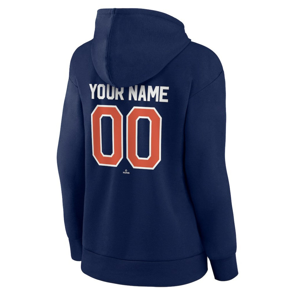 Detroit Tigers Women's Personalized Cooperstown Collection Winning Streak Pullover Hoodie Navy