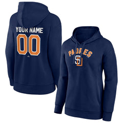 San Diego Padres Women's Personalized Cooperstown Collection Winning Streak Pullover Hoodie Navy