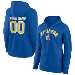 Seattle Mariners Women's Personalized Cooperstown Collection Winning Streak Pullover Hoodie Royal