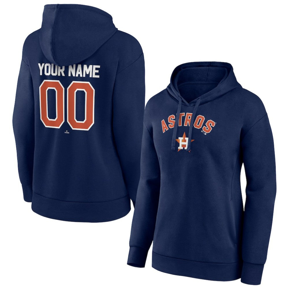 Houston Astros Women's Personalized Team Winning Streak Pullover Hoodie Navy