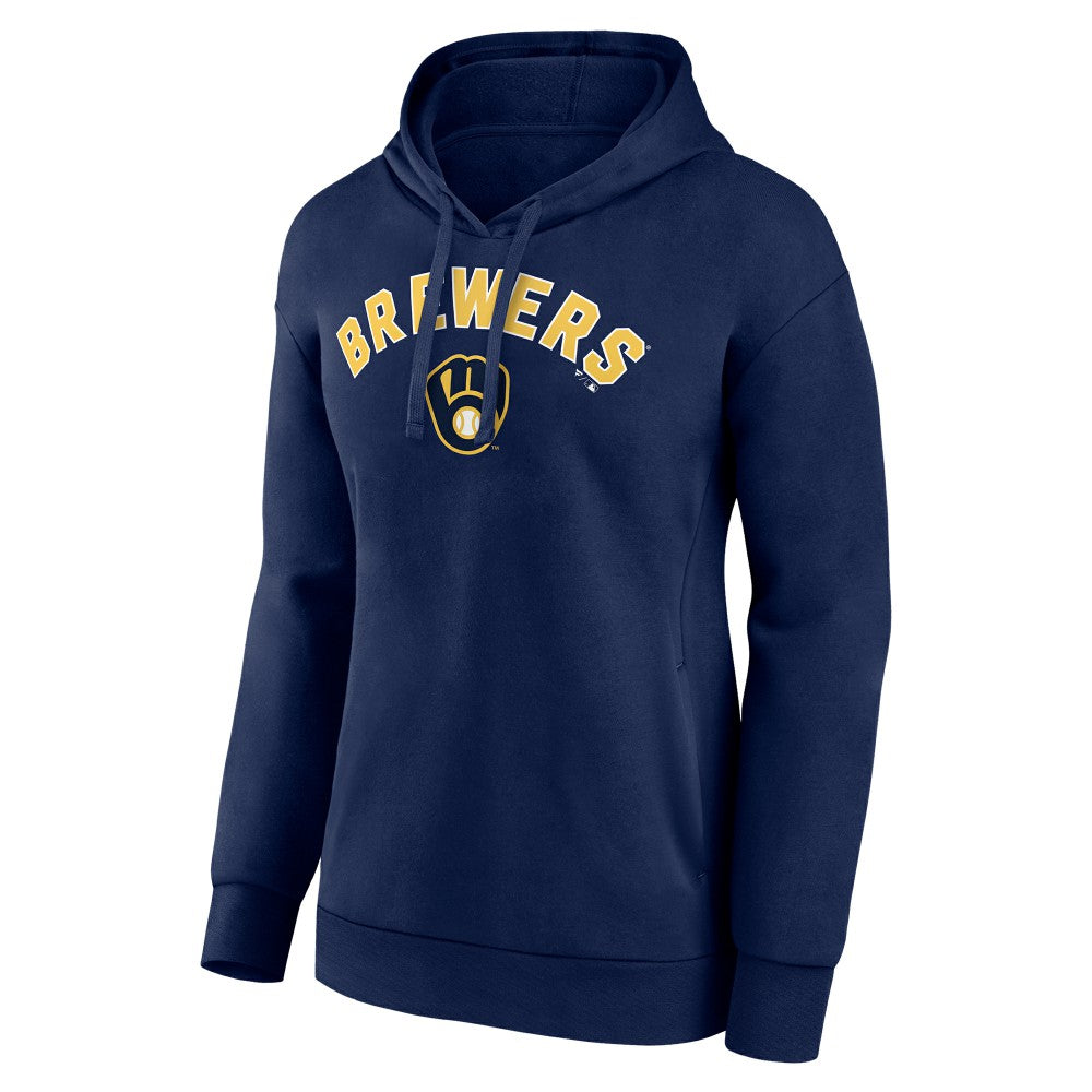 Milwaukee Brewers Women's Personalized Team Winning Streak Pullover Hoodie Navy