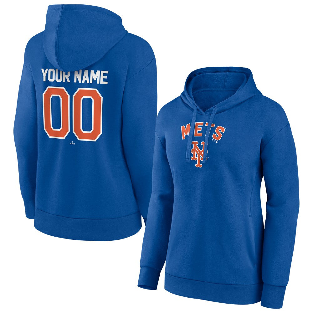 New York Mets Women's Personalized Team Winning Streak Pullover Hoodie Royal
