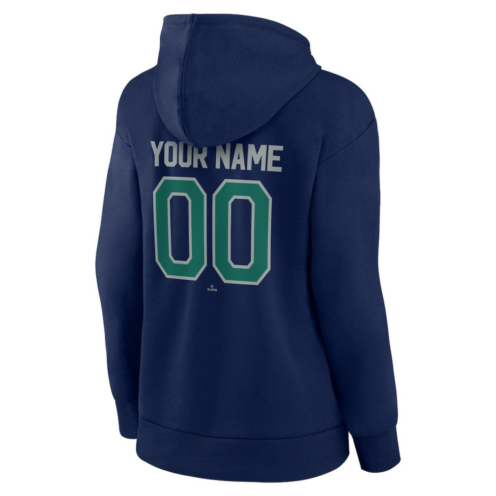 Seattle Mariners Women's Personalized Team Winning Streak Pullover Hoodie Navy