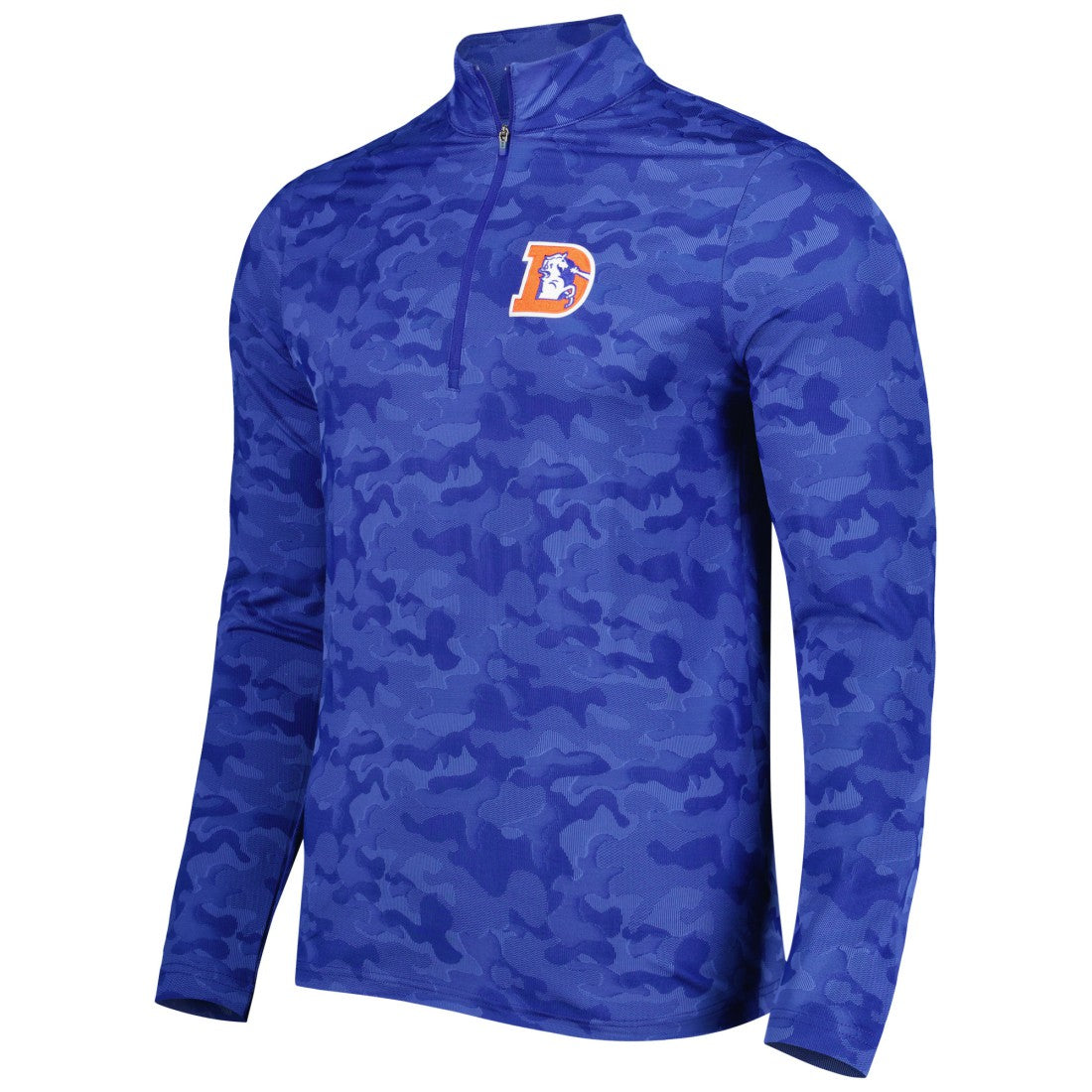 Denver Broncos Antigua Brigade Throwback Quarter-Zip Top - Royal outlet
