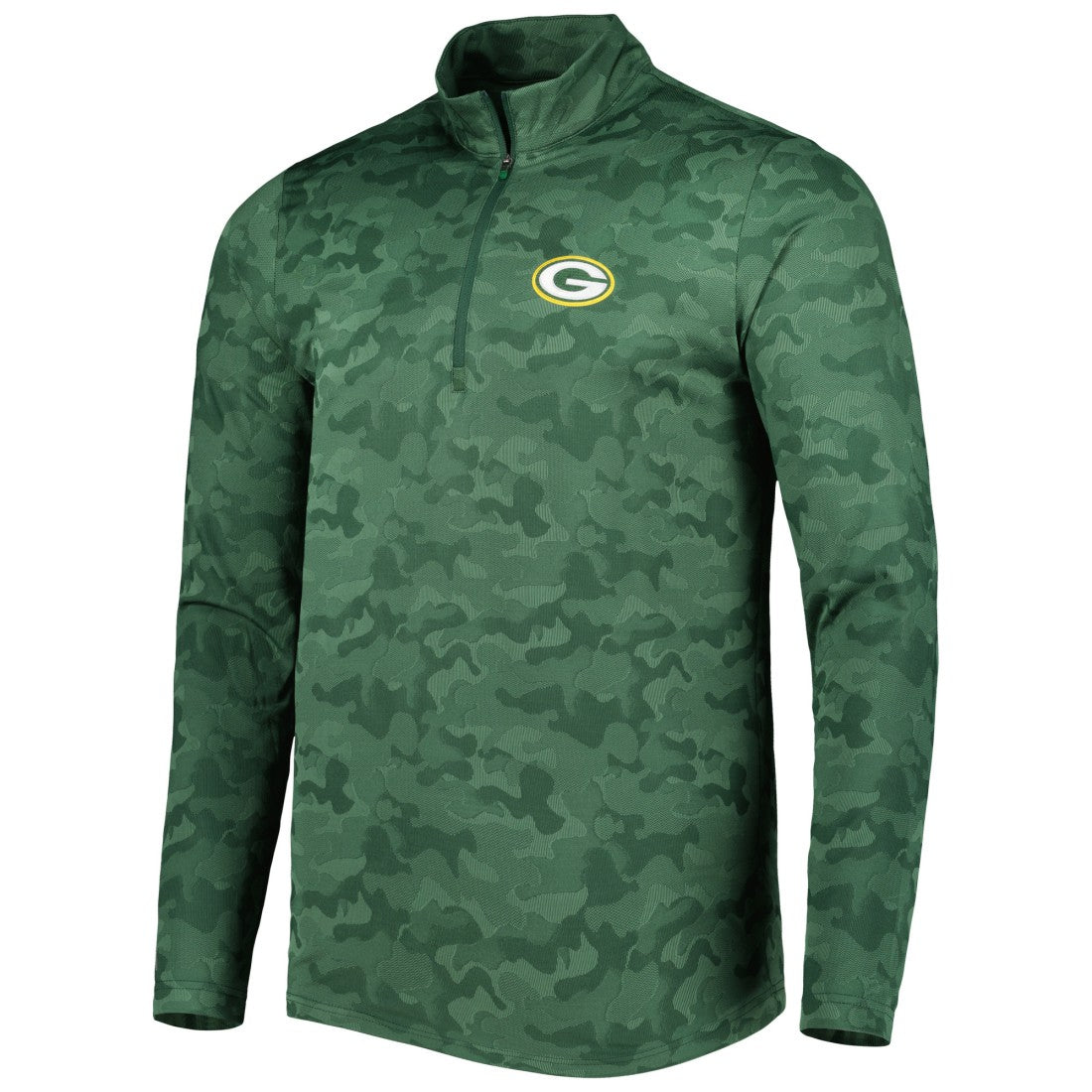 Green Bay Packers Antigua Brigade Quarter-Zip Sweatshirt - Green on sale