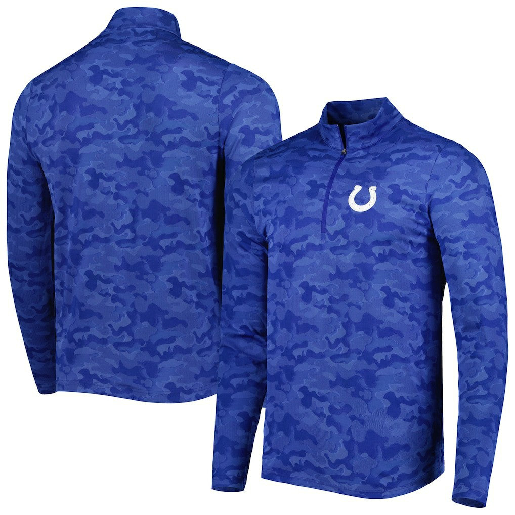 Indianapolis Colts Antigua Brigade Quarter-Zip Sweatshirt - Royal outlet