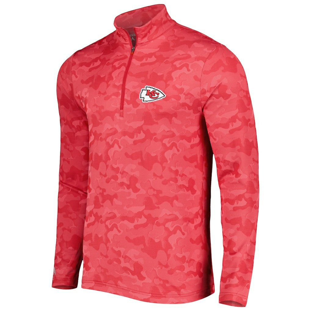 Kansas City Chiefs Antigua Brigade Quarter-Zip Sweatshirt - Red for sale