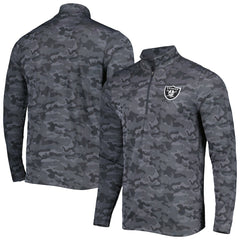 Las Vegas Raiders Antigua Brigade Quarter-Zip Sweatshirt - Black outlet