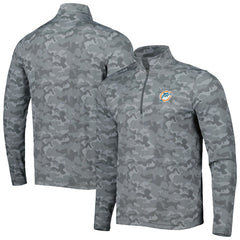 Miami Dolphins Antigua Brigade Throwback Quarter-Zip Top - Gray cheap