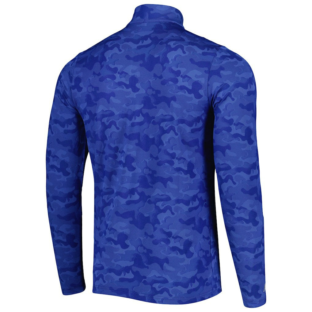 New England Patriots Antigua Brigade Throwback Quarter-Zip Top - Royal discount