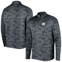 Pittsburgh Steelers Antigua Brigade Quarter-Zip Sweatshirt - Black cheap