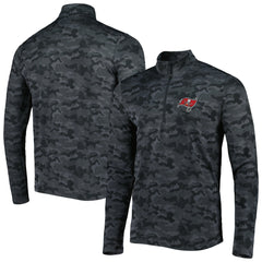 Tampa Bay Buccaneers Antigua Brigade Quarter-Zip Sweatshirt - Black for sale
