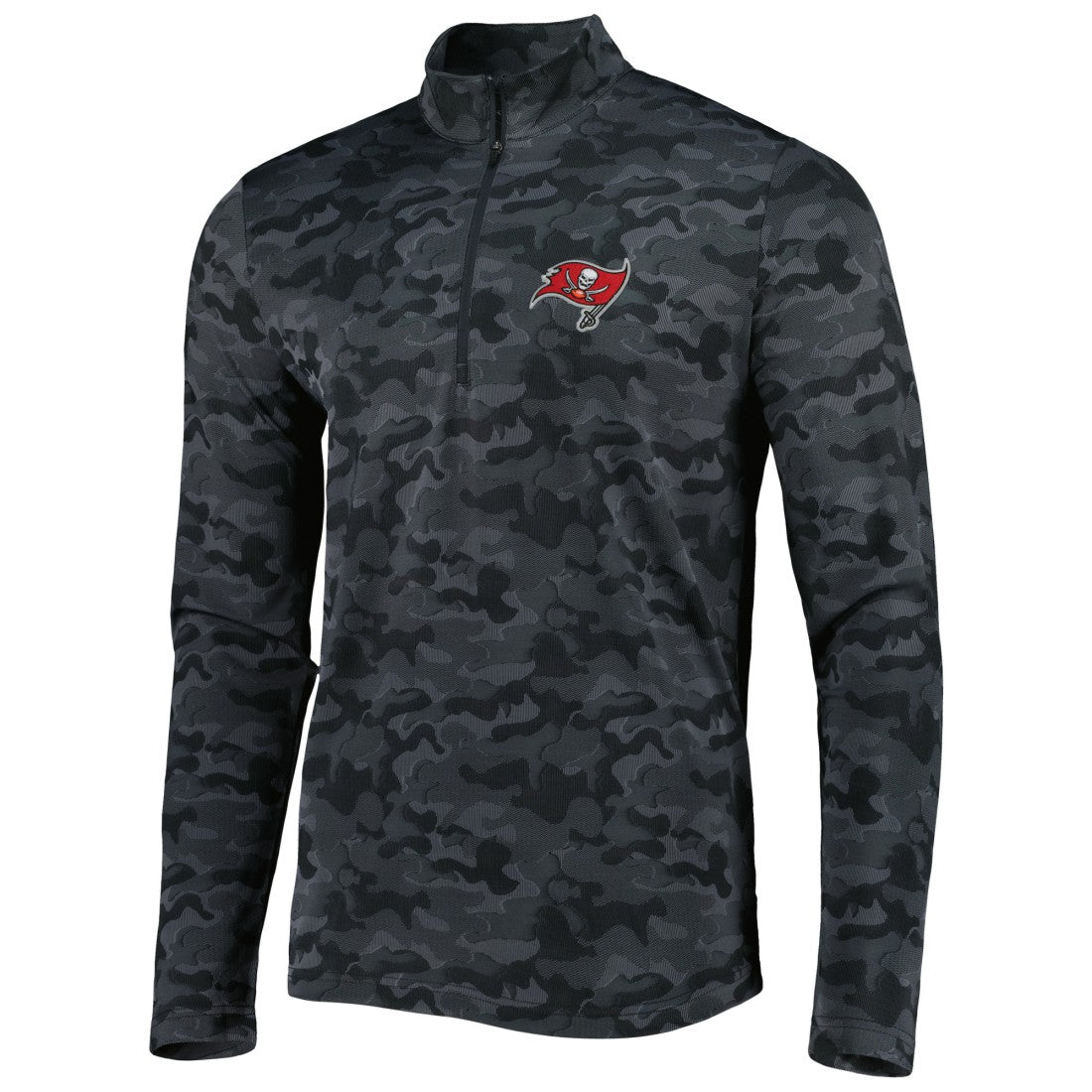 Tampa Bay Buccaneers Antigua Brigade Quarter-Zip Sweatshirt - Black for sale