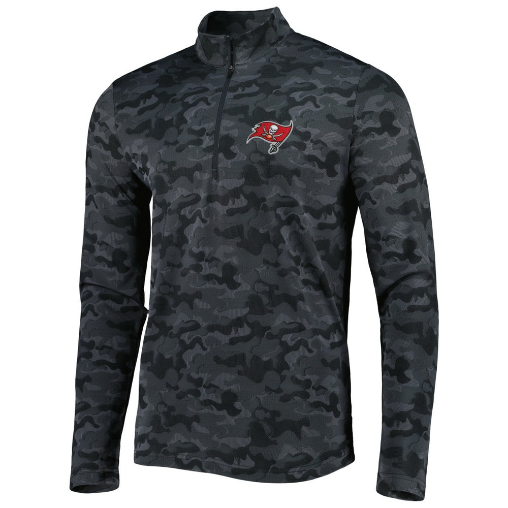 Tampa Bay Buccaneers Antigua Brigade Quarter-Zip Sweatshirt - Black for sale