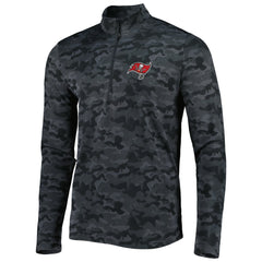 Tampa Bay Buccaneers Antigua Brigade Quarter-Zip Sweatshirt - Black for sale