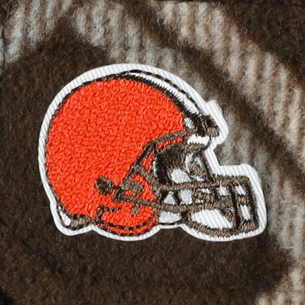 Cleveland Browns Antigua Industry Flannel Button-Up Shirt Jacket - Brown for sale